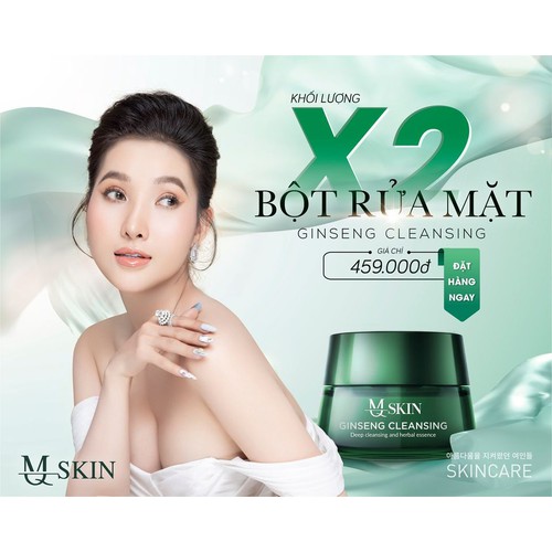 [HCM]Bột Sữa Rửa Mặt Nhân Sâm MQSkin - Hộp 100ml