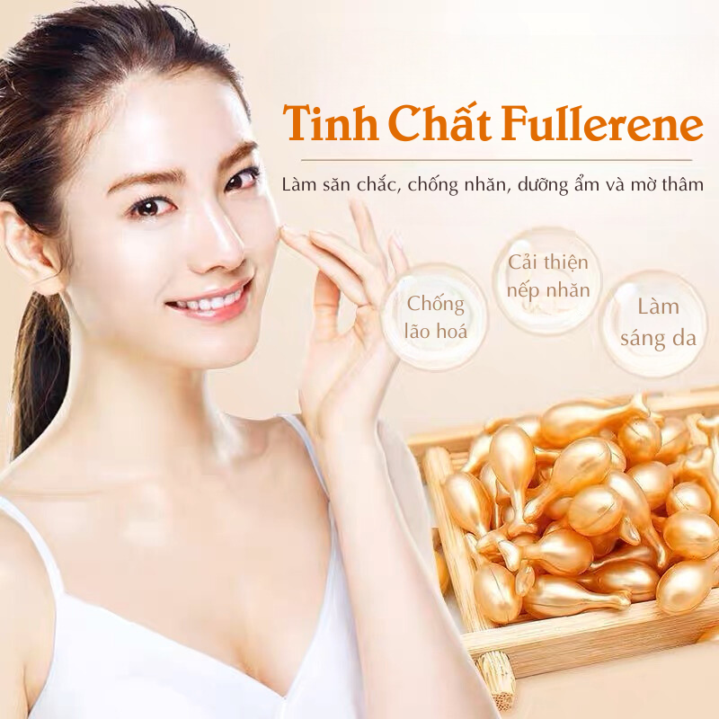 60 Viên Nang Kích Trắng Da Cho Vào Kem Dưỡng Bổ Sung Tinh Chất Fullerene Nhau Thai Cừu Dưỡng Trắng Da, Làm Săn Chắc, Chống Nhăn, Dưỡng Ẩm, Mờ Thâm, Chống Lão Hoá