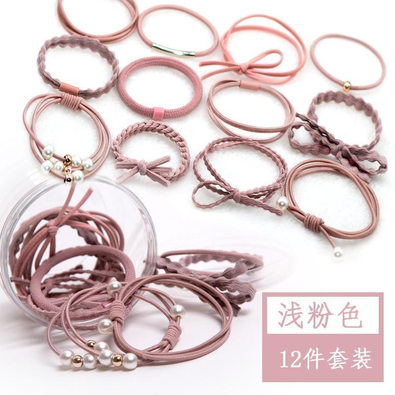 [HCM]THUN CỘT TÓC 12 SỢI ĐỦ MẪU HỘP 12 DÂY THUN - PHỤ KIỆN TÓC