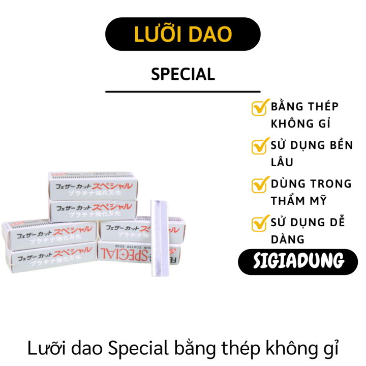 Dao cạo lông mày - 1 hộp 10 lưỡi dao lam cạo lông mày, gọt chì xe - Dao tam tỉa cạo lông mày Nhật Special
