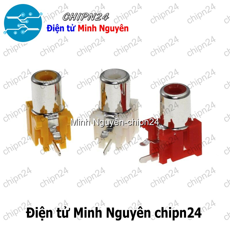 [3 cái] (F116) Jack cắm Audio RCA AV 1 chấu (AV5 Âm thanh Bông sen) - [Chọn Loại] - HHH.00007