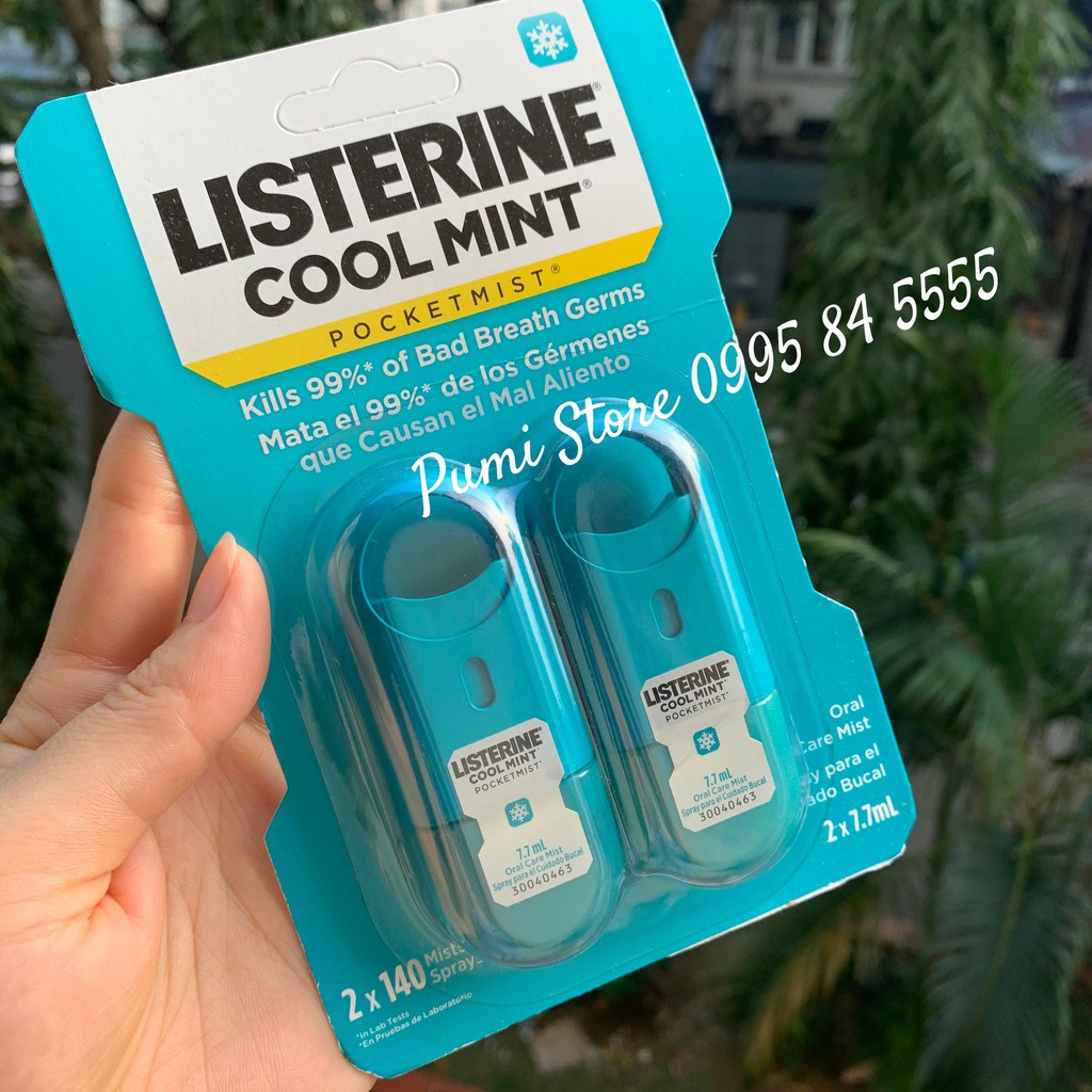 Xịt thơm miệng Listerine Cool Mint Pocketmist