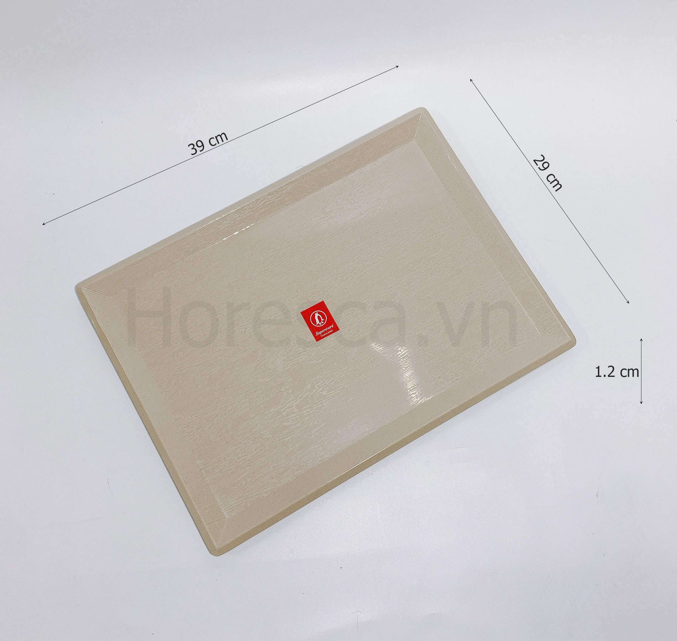 Khay SUPERWARE Nhựa Phíp 100% Melamine Nâu Đá - Stone