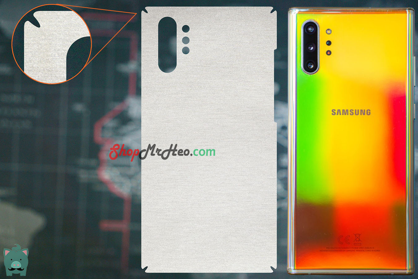 Skin Dán Mặt Sau Lưng Vân Nhôm Samsung Galaxy Note 10 - Note 10 Plus