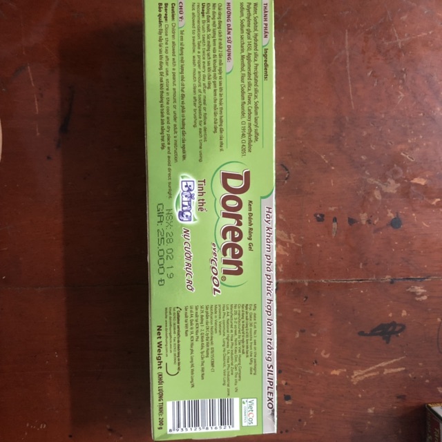 [HCM]Kem đánh răng Doreen ever Cool 200g + tặng tuýp 30g