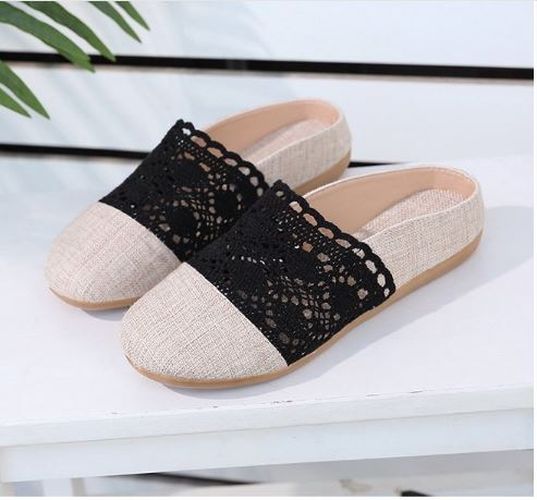 [Hoàn tiền 15%]Giày lười slip on nữ phối ren xinh xắn-GL8