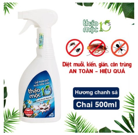 Bình xịt diệt Kiến, Gián, Muỗi Thảo mộc 10s