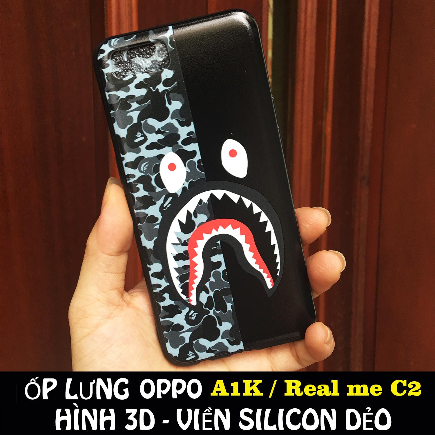 [12 MẪU] ỐP LƯNG HÌNH BAPE 3D OPPO A1K / REALME C2