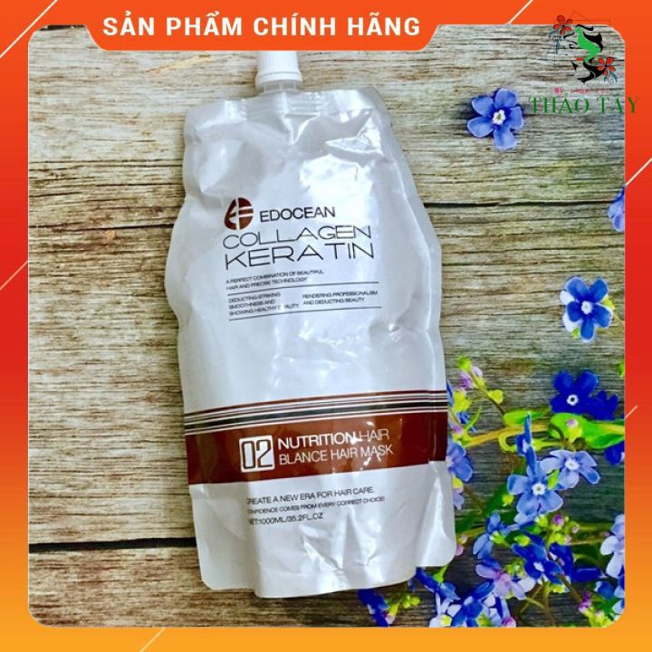 HẤP DẦU COLLAGEN KERATIN EDOCEAN PHỤC HỒI TÓC SIÊU MƯỢT 1000ML