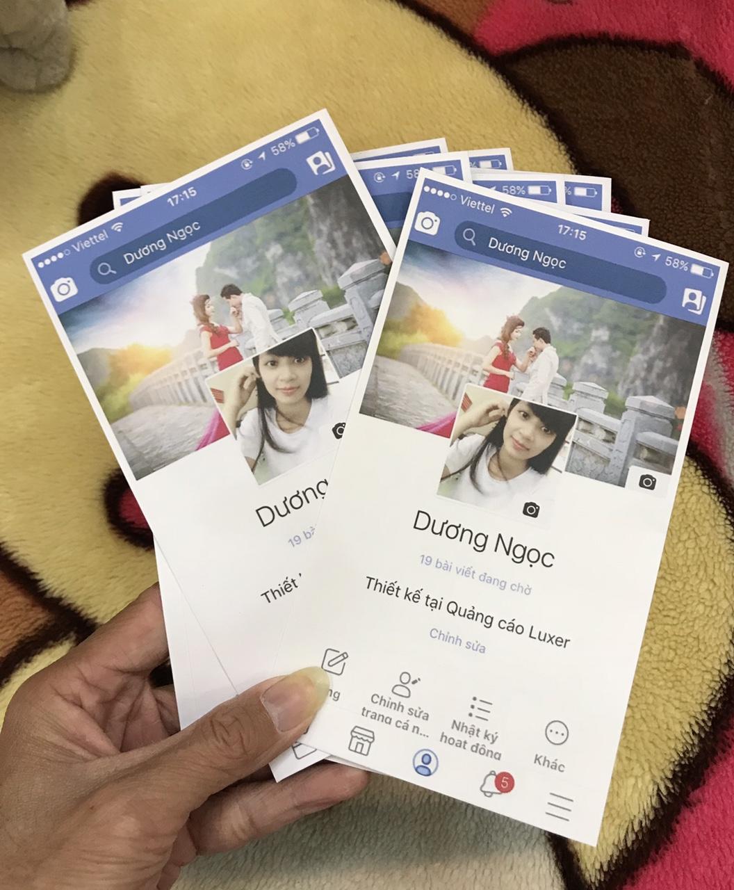 Phong bì in trang cá nhân fb