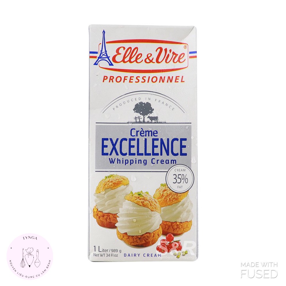 (GIAO HÀNG NHANH 4H/HỎA TỐC CHỈ GIAO HCM) Kem whipping cream Elle Vire