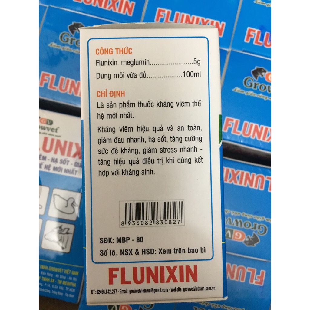 Flunixin 100ml - chỉ dùng trong thú y