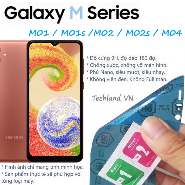 Cường Lực Phủ Nano Samsung M01 / M02 / M04 / M01s / M02s - Trong Suốt, Không Full Màn, Không Viền Đen