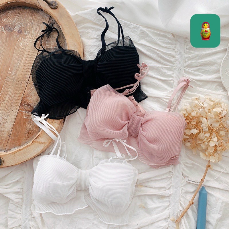 Áo 2 dây bra nơ ngực 2 lớp cực xinh