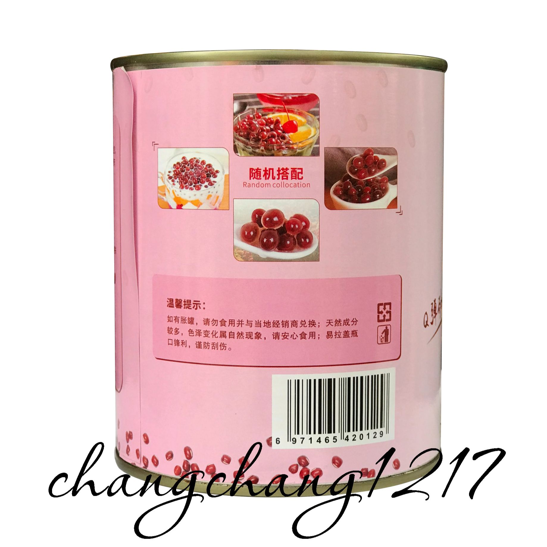 Thạch Hạt Nổ Doumanguan (Củ Năng, Đậu Đỏ, Yến Mạch, Lúa Mạch) Lon 850gr