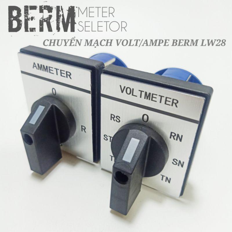 Công Tắc Chuyển Mạch Volt/Ampe Berm LW28-20A (40x60mm)