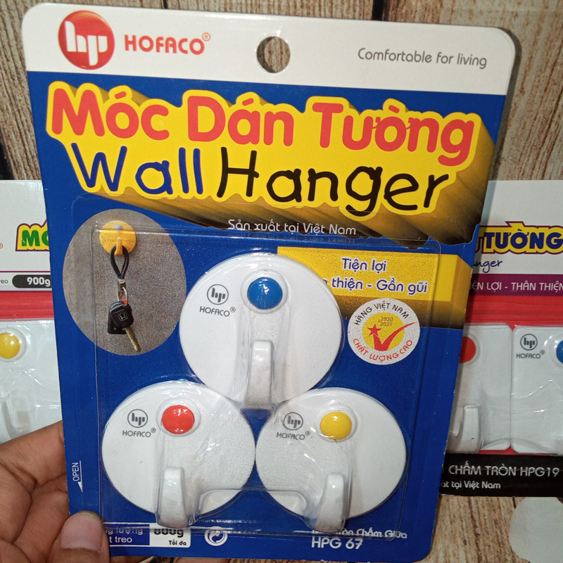 Combo 3 Móc Dán Tường Có Chấm Tròn
