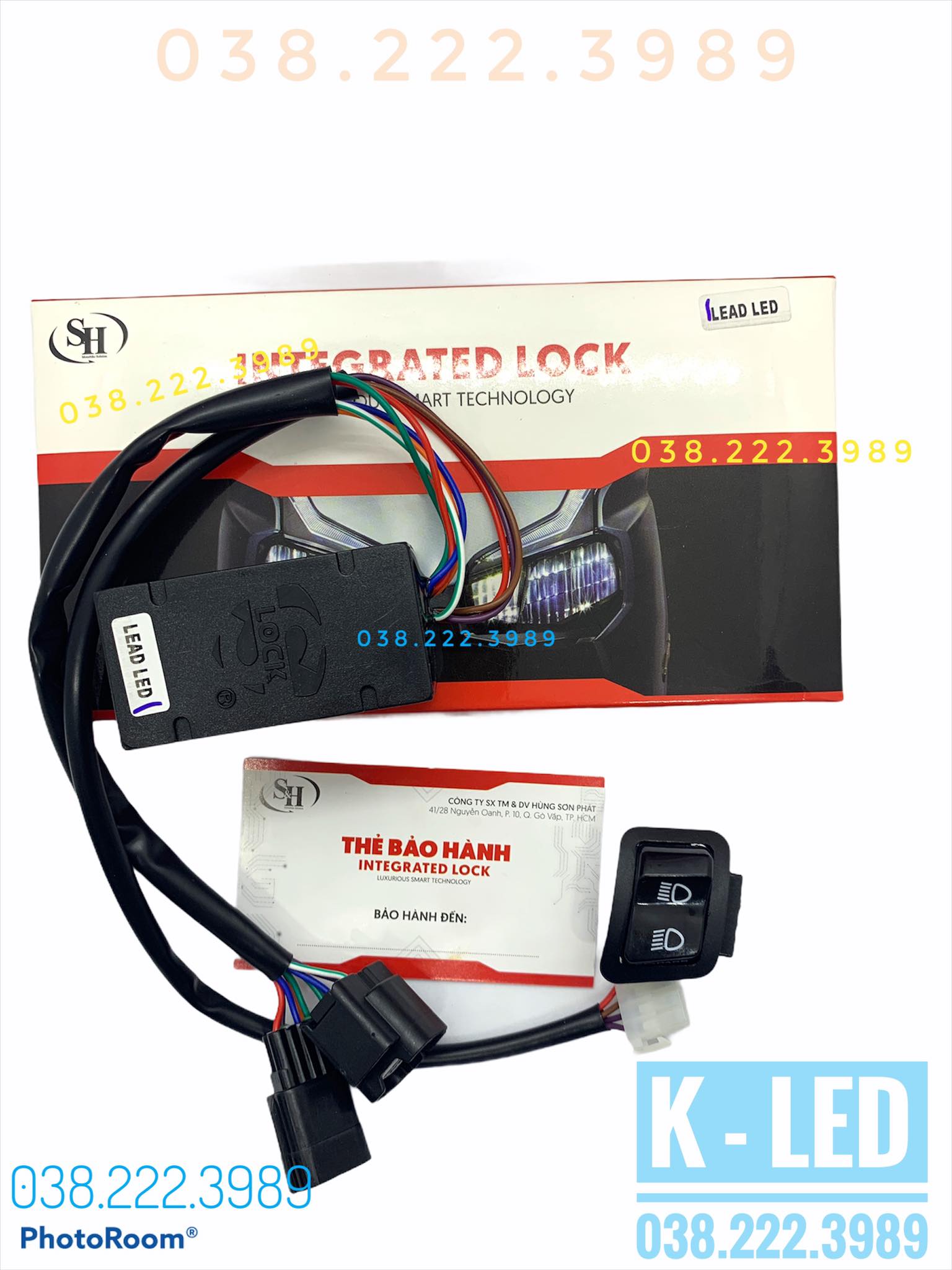 Bộ công tắc passing tắt đèn xe lead thương hiệu integrapted lock