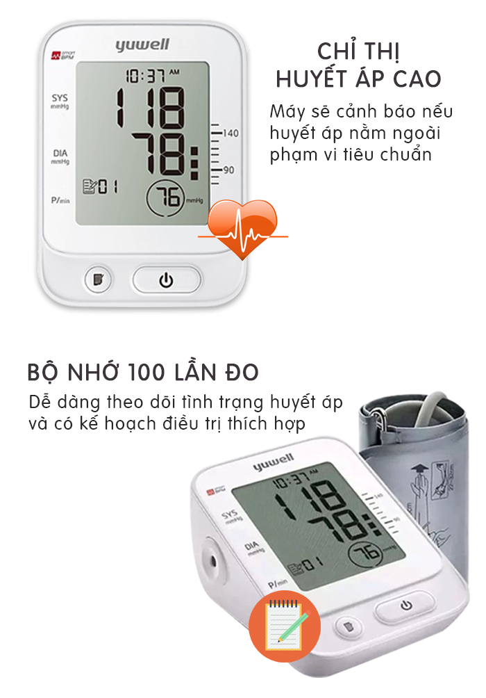 Máy đo huyết áp YUWELL YE660E