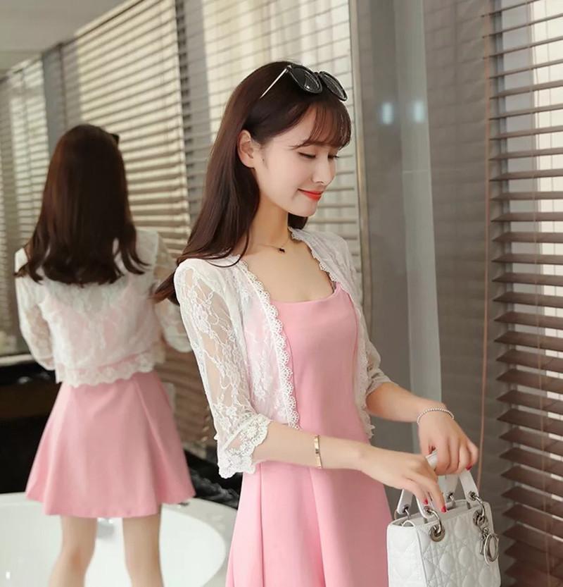 [HCM]Áo khoác ren form lửng tay lỡ