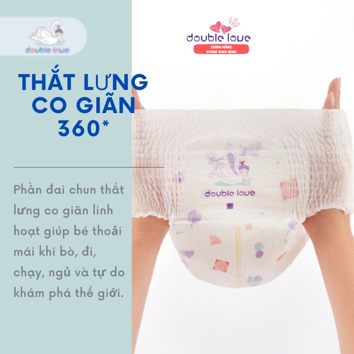 Bỉm quần Double Love size L (9-14kg) 50 miếng