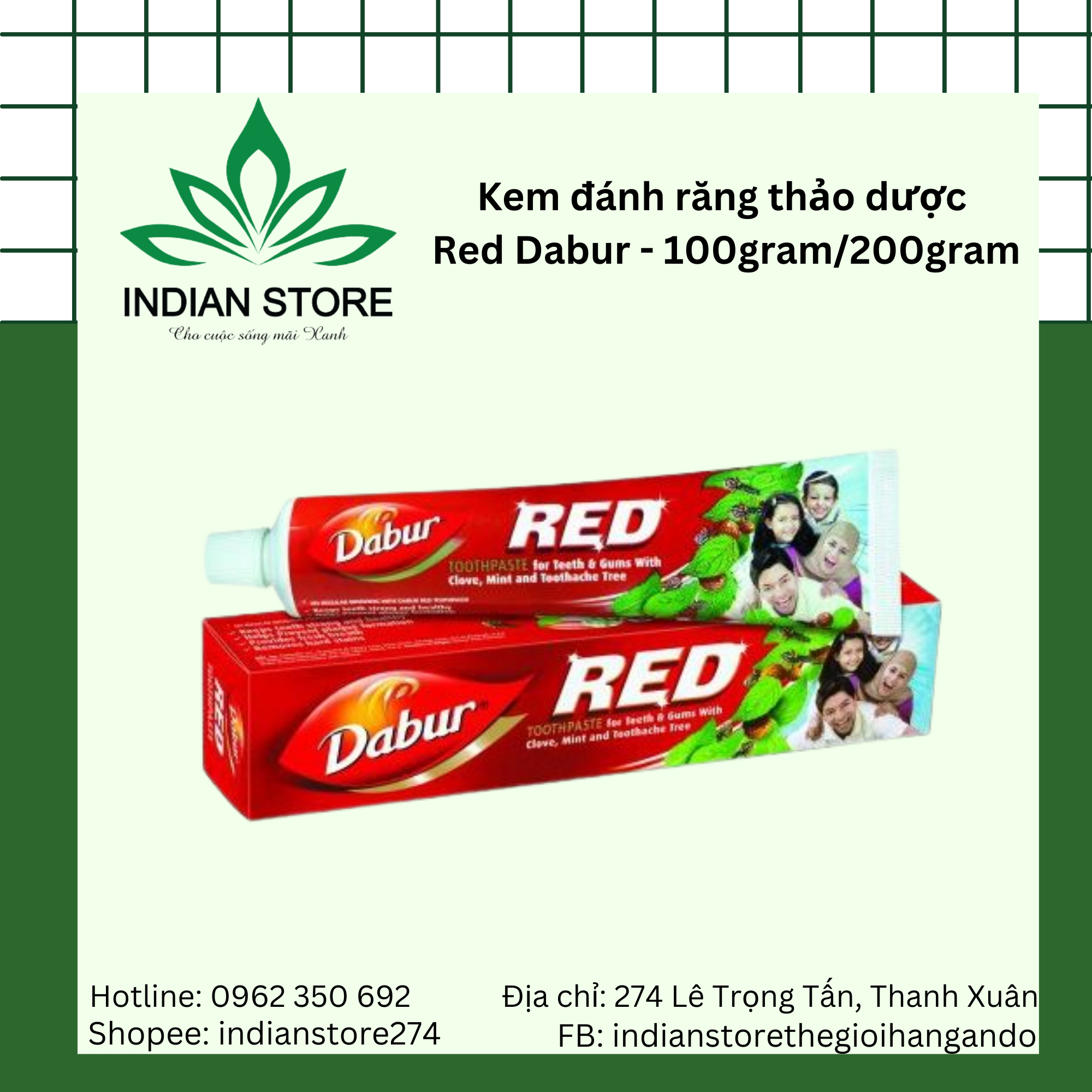 Kem đánh răng thảo mộc - Dabur Red