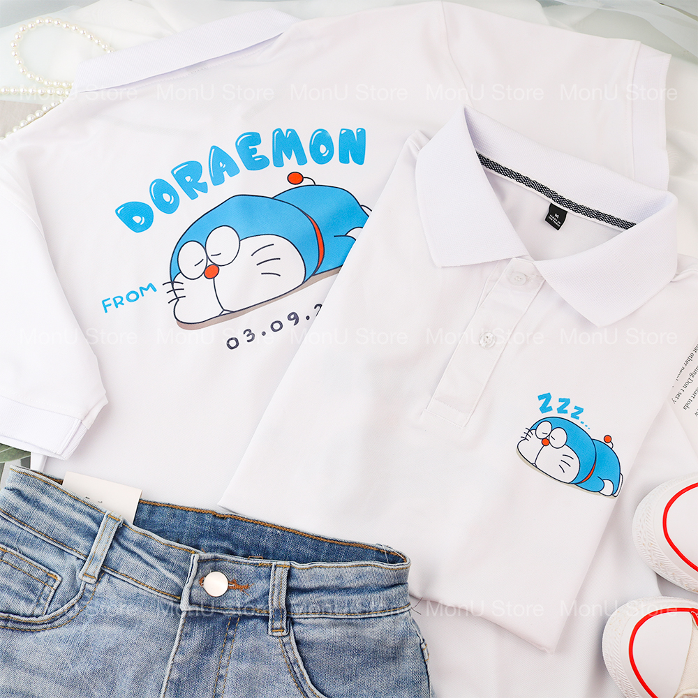 Áo thun có cổ DORAEMON DOREMON Unisex dễ thương cute MON0505