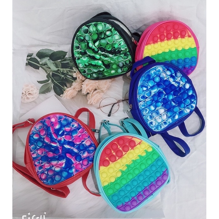 Balo Pop it đi học cực kì đáng yêu, Túi xách balo quà tặng cho bé