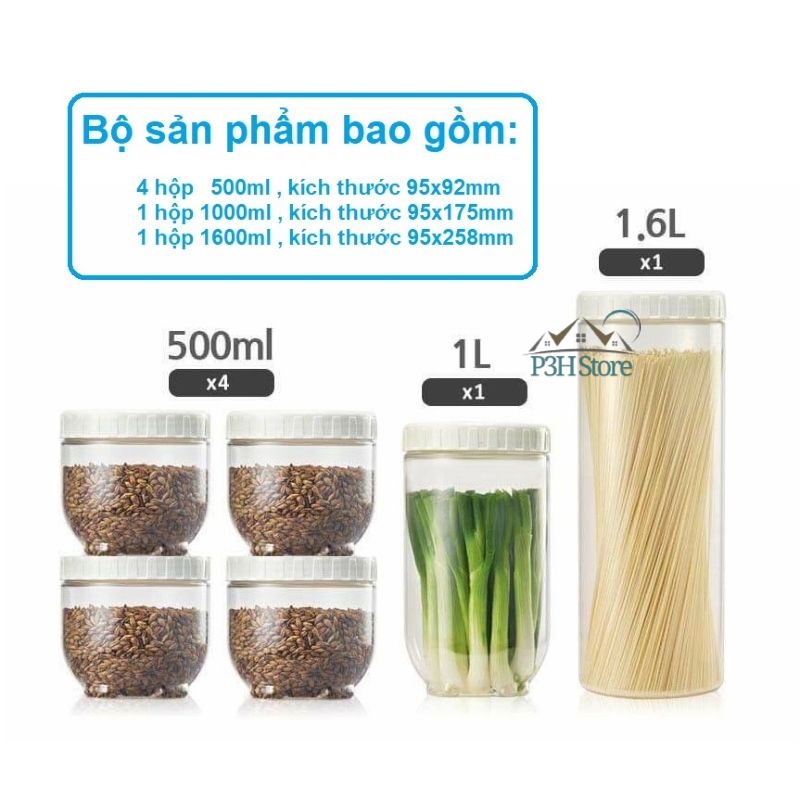 Bộ 6 Hộp Bảo Quản Lock&Lock Interlock INL303S010