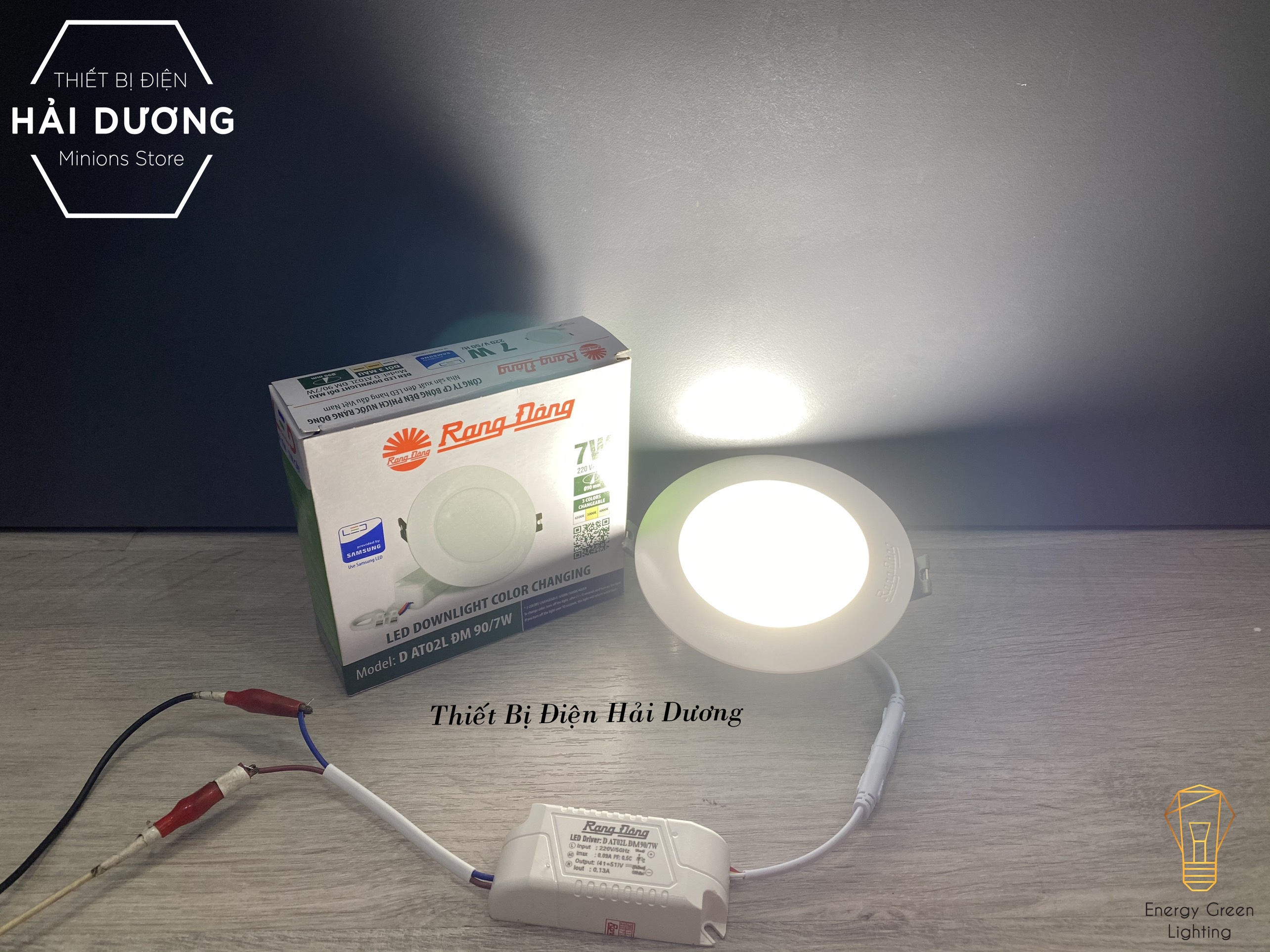 Đèn LED Downlight Âm Trần Đổi Màu Rạng Đông D AT02L ĐM 90/7W