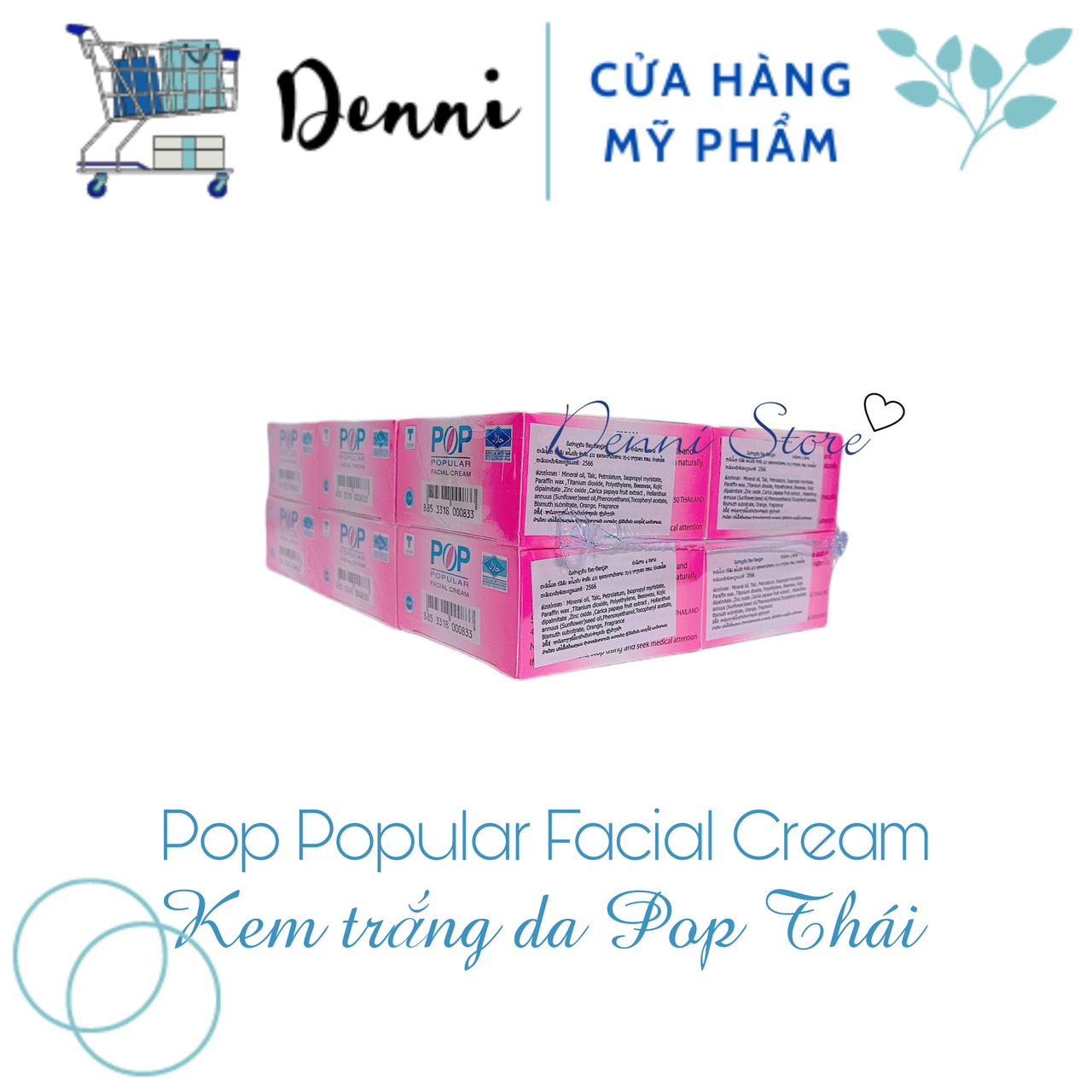 [HCM]Sỉ 1 lố 12 hộp kem POP thái 4g