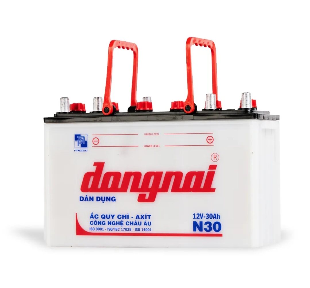 Ắc quy Dân dụng Đồng Nai N30 | 12V - 30Ah ( tặng acid châm bình )