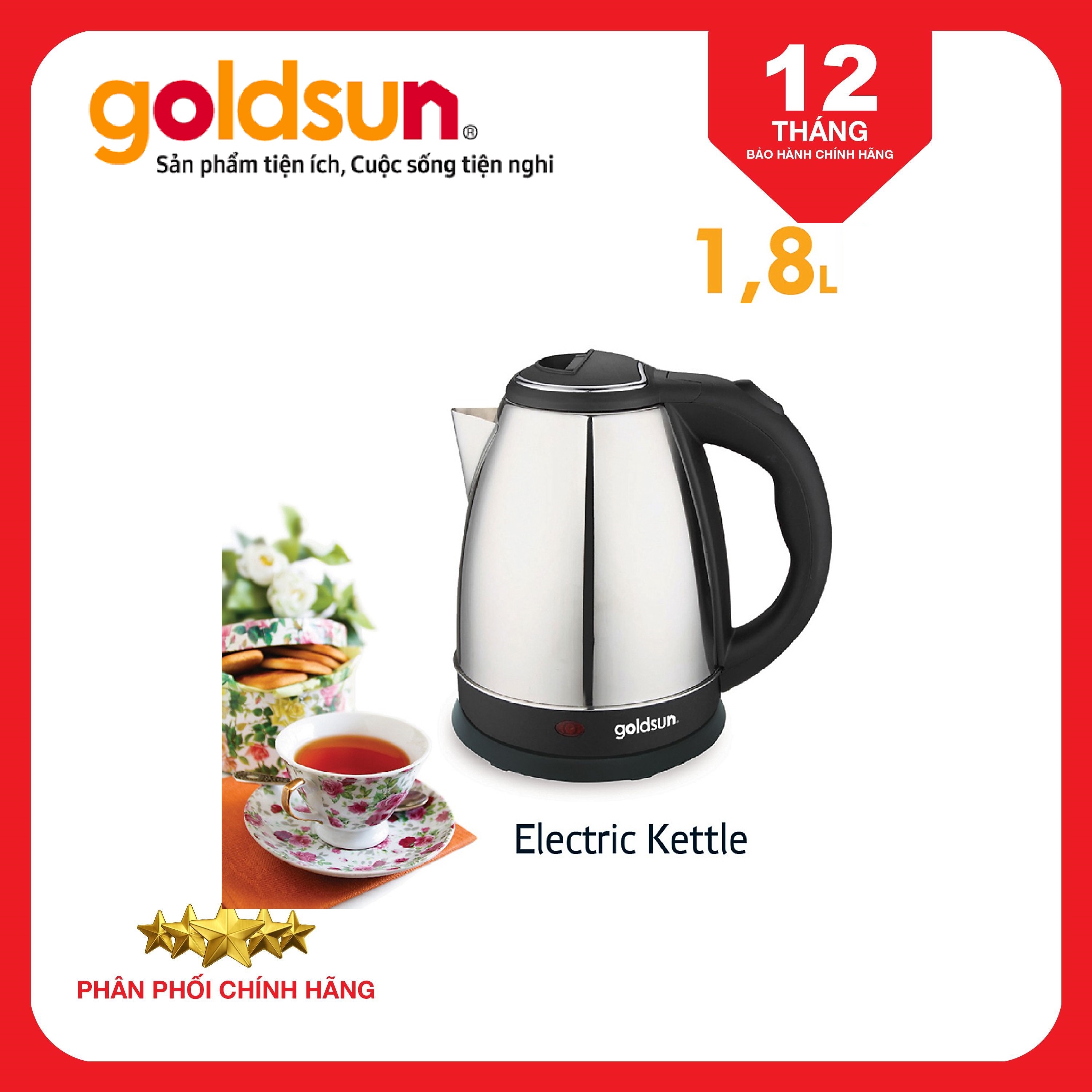 Ấm Siêu Tốc Goldsun EK- GBB1218S5 - 1.8L