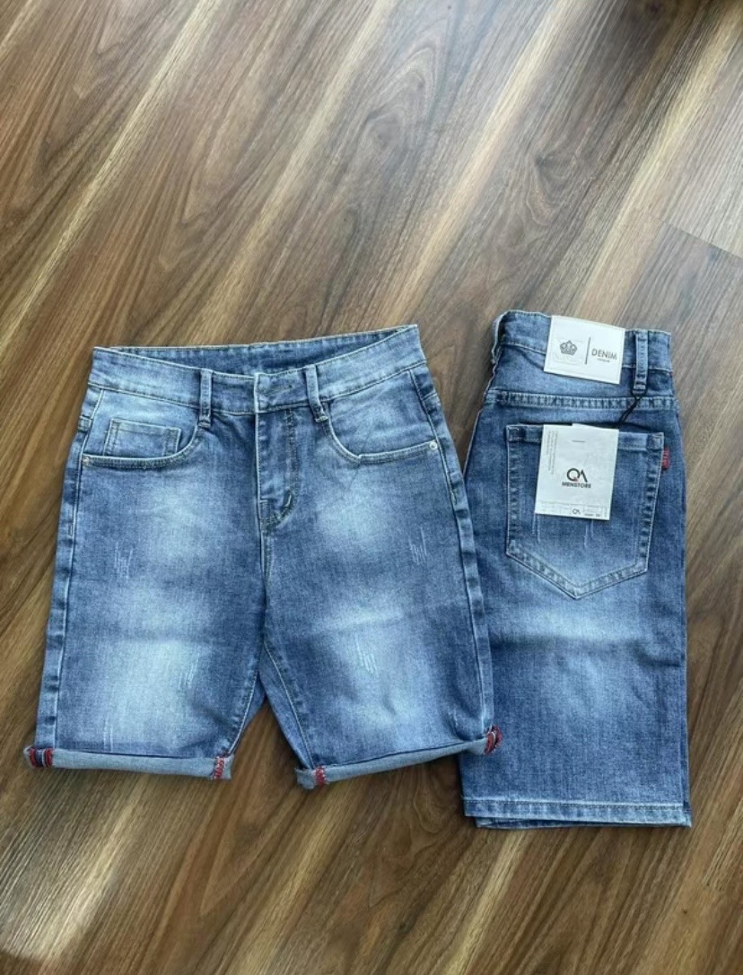 Quần short jean nam XÁM nhạt đẹp, phong cách 2024, vải jean dày mềm kiểu dáng trẻ trung, đúng form, giá tốt 25/06