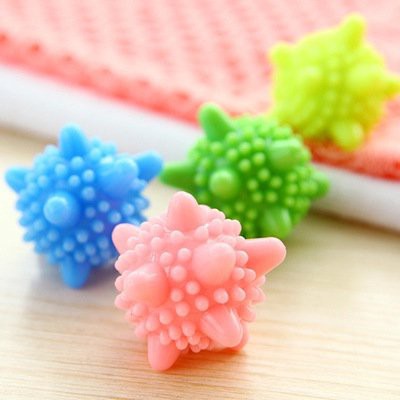 5 cái, Bóng giặt quần áo cầu gai PVC, bóng giặt mini hỗ trợ giặt máy, bóng giặt là thẳng