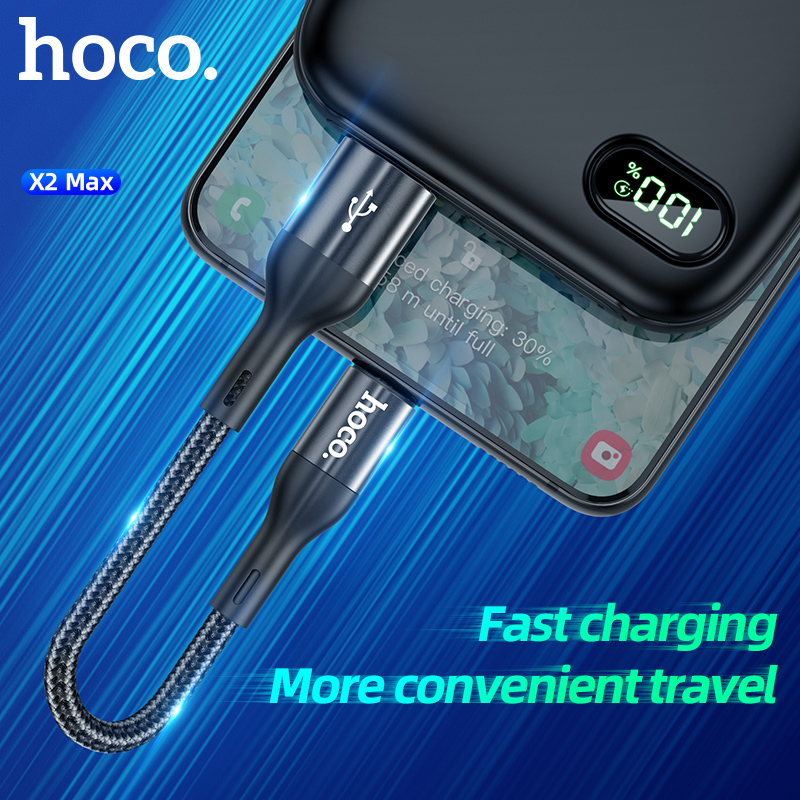 Cáp sạc ngắn Hoco X2 Max cổng Lightning / Type-C / Micro-USB QC3.0, max 3A, dài 25cm - NHẤT TÍN Computer