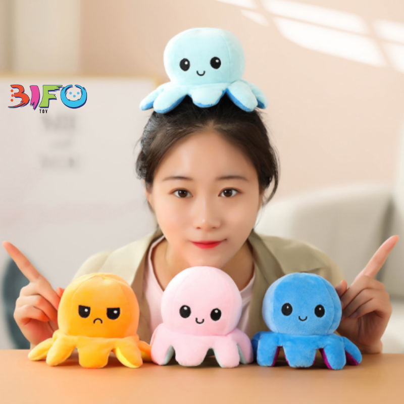 Cute double-sided plush emoji stuffed toy
