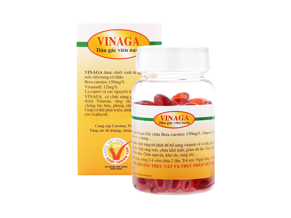 Viên dầu gấc Vinaga lọ 100 viên