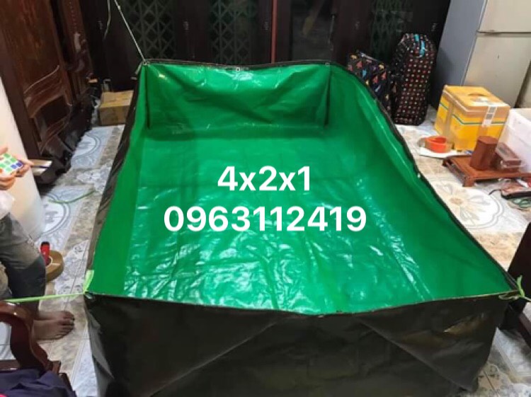 BỂ BƠI MINI BẰNG BẠT XANH LÁ( Kích thước 4x2x0.5 )