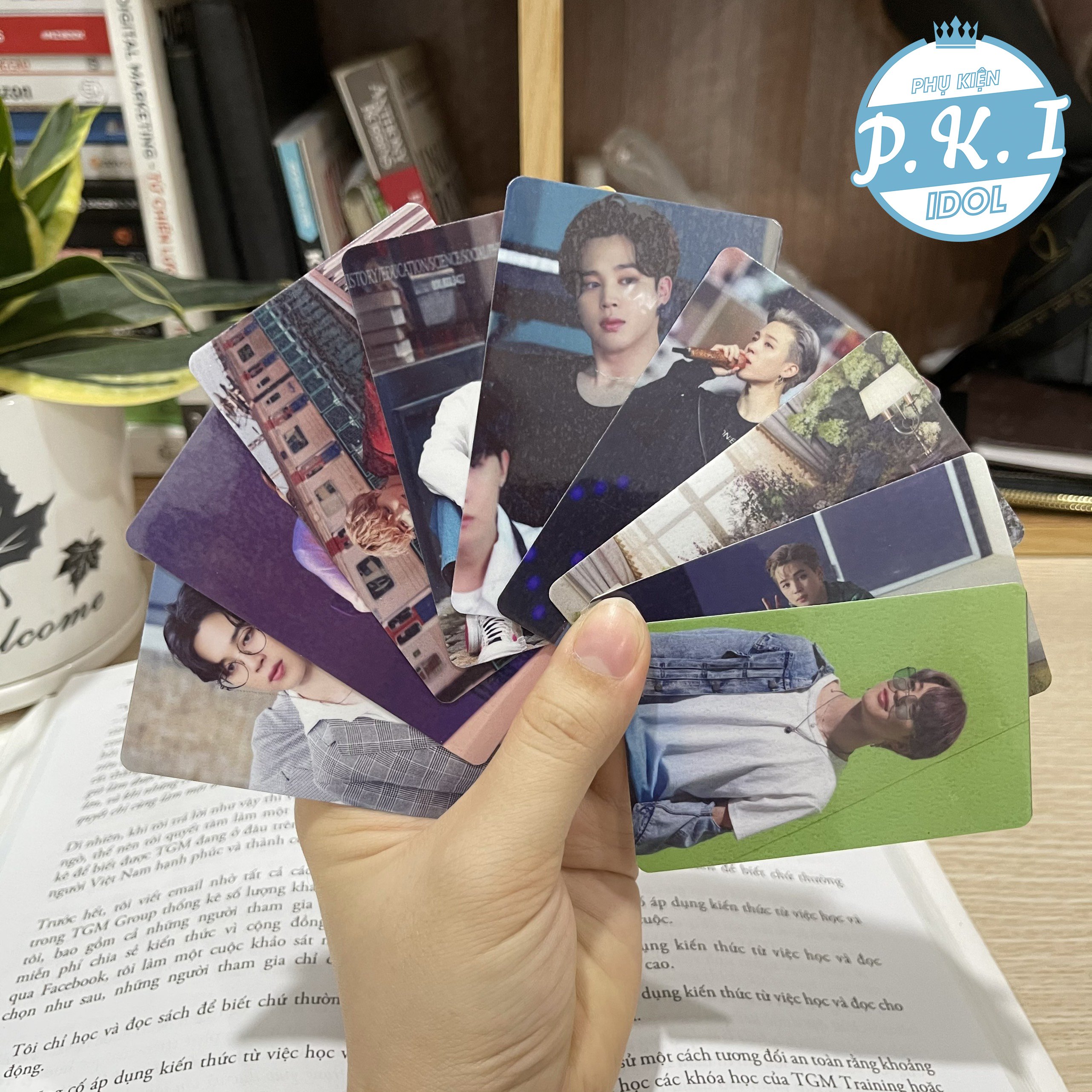 Bộ Card Cứng In Hình Idol Jimin Bo Góc Sang Trọng – Quà Tặng Kpop