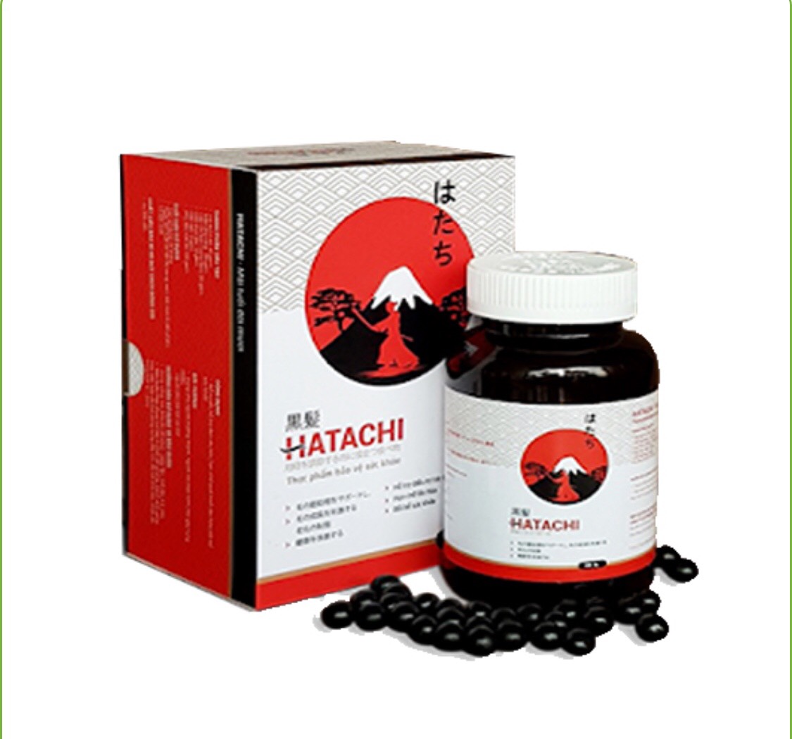 Viên Uống HATACHI Plus Hỗ Trợ Đen Tóc .Rung Tóc.