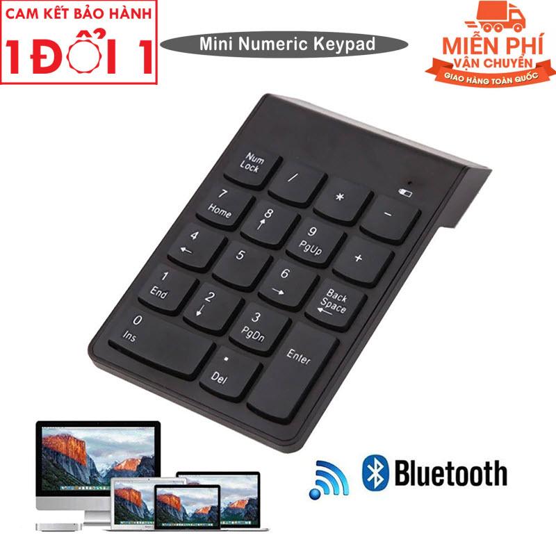 Bàn phím số không dây cho laptop Mini Number Keyboard - Bàn phím số Bluetooth siêu mỏng cho máy tính. laptop