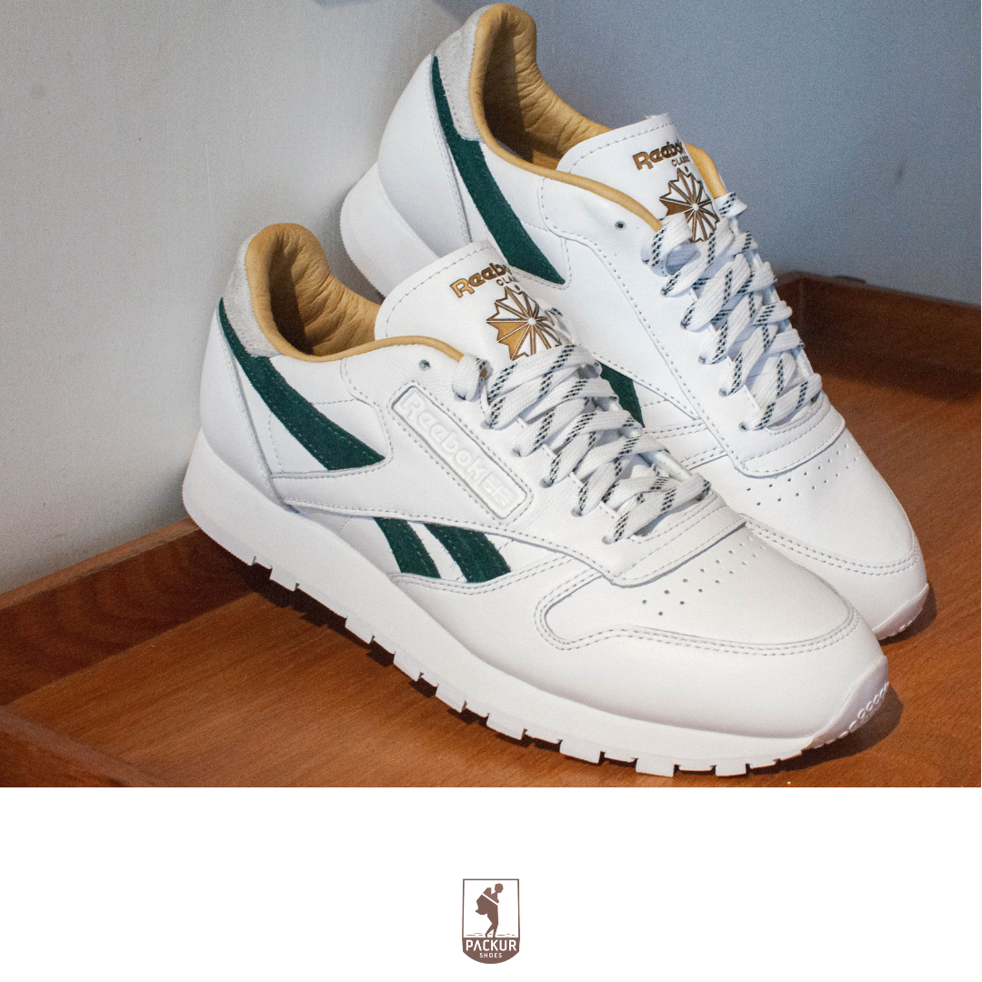 [HCM]Giày Reebok Classic Leather (Trắng/Xanh Rêu) / FX1715
