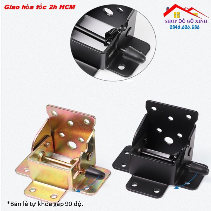 Bản lề tự khóa gập 90 độ kimkhihanoi