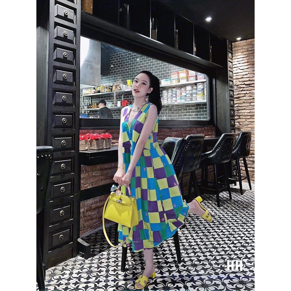✨ĐẦM MAXI✨Đầm maxi kẻ khối