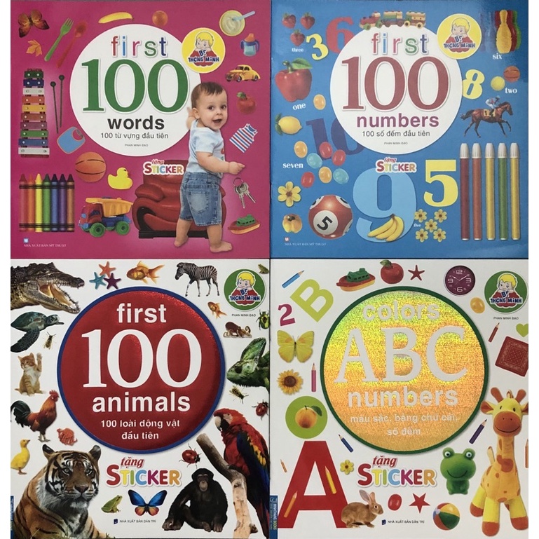 Sách - Bé thông minh first 100 words - 100 từ vựng đầu tiên