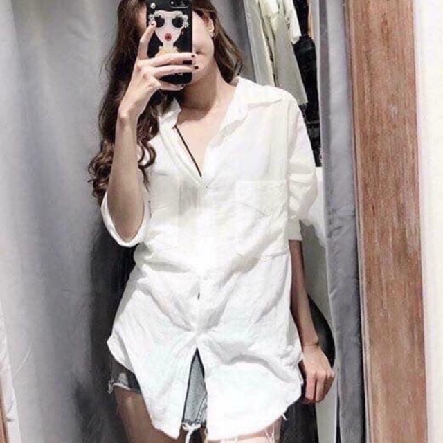 [HCM]Áo sơ mi trắng 2 túi bigsize (55 đến 95 ký)