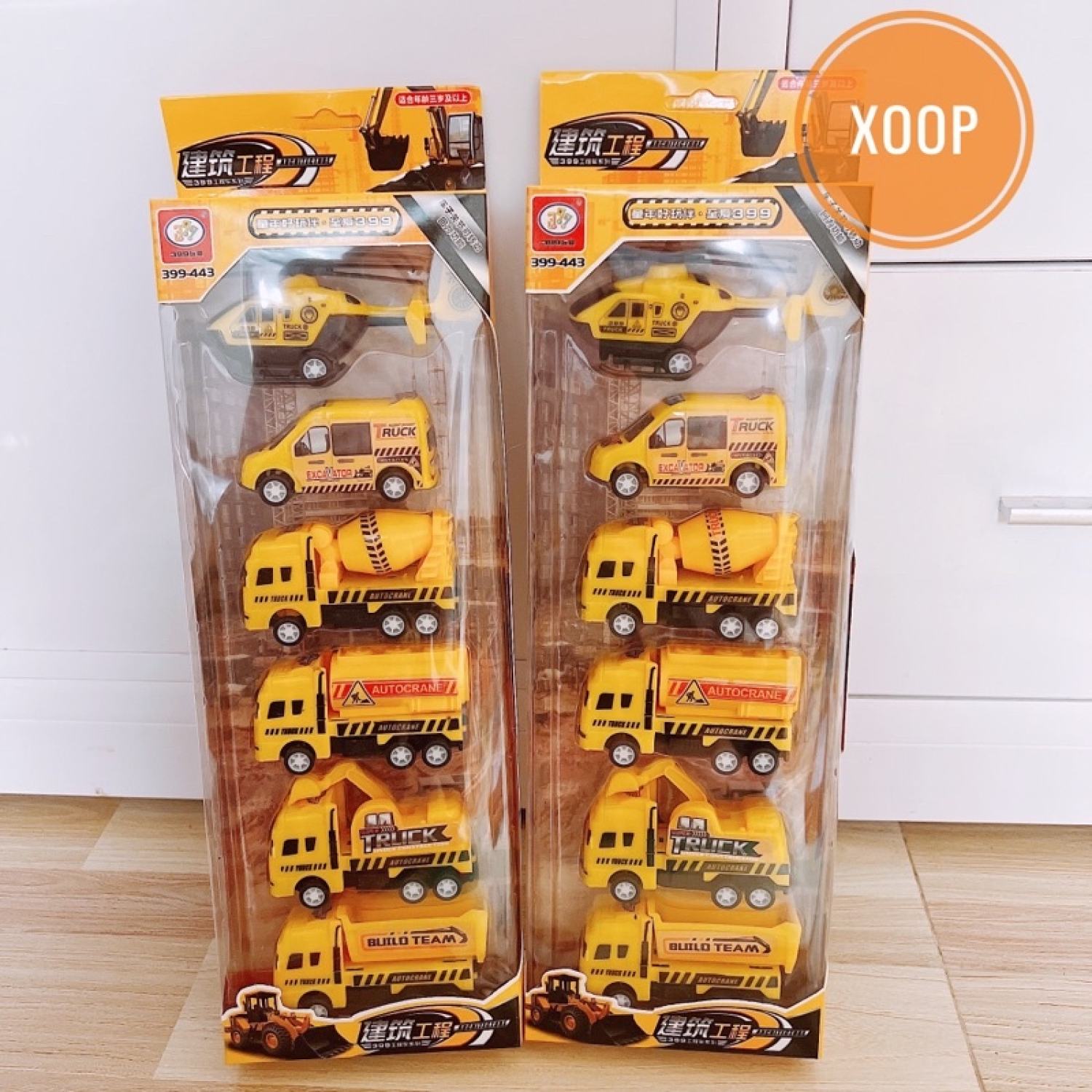 Đồ chơi ! Hộp 6 xe công trình xây dựng màu vàng cho bé H3 (SP002091 ) shop yến shop kidss