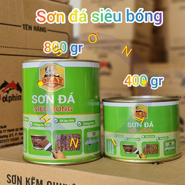 Sơn Đá Siêu Bóng Okay 400g