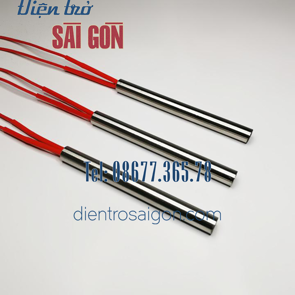 Thanh gia nhiệt phi 12, điện trở nhiệt 1 đầu, điện trở nhiệt sấy khuôn, thanh nhiệt sấy khuôn, que gia nhiệt 1 đầu điện áp 220V